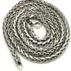 16-30 4mm 14k Blanc Véritable Or Franco Blé Italie Chaîne Araignée Collier Mens225i