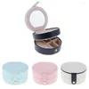 Jewelry Pouches Mini PU Leather Box Organizer Display Storage Case For Rings Earrings Necklace Bracelet