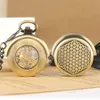 Pocket Watches Steampunk Bronze Mechanical Pocket Watch Retro Creative Rotating Cover Roman Numeral Display Manual Mechanism Pendant Male Clock 230719