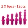 12Pcs Chess style Silicone red wine stopper Food grade silicone stopper preservation cap