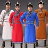 Desgaste de palco nacional traje mongol vestido masculino dança folclórica clássica estilo étnico manto masculino carnaval roupas extravagantes276m