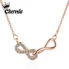 Pendentif Colliers Chereda Brillant Cubique Zircon Infinity Collier Chaîne Ras Du Cou Femme Or Rose Colliers Femmes Amant De Mode Jewelr2448