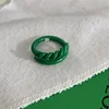 Italiaans ontwerp spiraal emaille groene vrouwen ring mode gepersonaliseerde vakantie gift221z