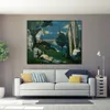Contemporary Abstract Art on Canvas Pastoral Paul Cezanne Textured Handmade Oil Painting Wall Decor