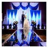 Coroas de flores decorativas 10 m por lote 1 m de largura brilho espelho tapete corredor corredor para lembrancinhas românticas de casamento decoração de festa dhqkv