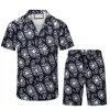 Designer Shirts Mens Shirts Fashion Letter silk bowling shirt Casual Shirts Men Slim Fit Short Sleeve Dress Shirt Asian size M-3XL