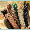 Barrettes Crystal Four Rows Spring Hairpin Super Shiny Handmade Beaded Hair Clips 6 colori Whole Women Jewelry Drop Delivery 2216R