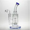 Hookahs Bong 9.5 Inch Tall Torus Dab Rig Recycler with Matrix Percolator sturdy smoking water pipe Clear joint size 14.4mm PG5108