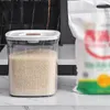 Bouteilles de stockage Distributeur de riz Anti-fuite Grands organisateurs alimentaires avec couvercles Récipients secs pour céréales de cuisine