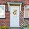 Fleurs décoratives hortensia porte guirlande fleur artificielle 15.7 pouces avant avec des feuilles vertes pour la décoration de la maison de mariage en plein air