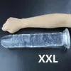 Dildo de geléia erótica com ventosa Dildos realistas para mulheres Dildo pênis vagina estimulação produtos adultos Q0508284G