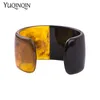 Bangle Vintage Resin Cuff Bracelet Womens Colorful Acrylic Wide Opening Charming Simple Party Fashion Jewelry 230719