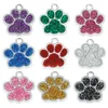 Hundhalsar Leasshes Wholesale 20st Charm Paw Pendants smycken som gör DIY nyckelkedja tomma id -taggar Keyring Hang CHARMS PET Krage Tillbehör 230720