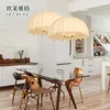 Pendant Lamps Italy Nordic Shaped Silk Chandelier Cocoon Creative Retro Villa Jellyfish Restaurant Lamp