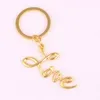 Morelot fu złoto listu miłosny urok wiszący kluczowy pierścień na klucz dla dziewcząt upuść 215o