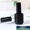 200pcs lot 15ml Matte Black White Empty Nail Polish Glass Bottle Containers with Brush Cap271S