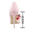 Sandaler BigTree Shoes Bow-Knot Woman Pumps Stiletto 10,5 cm Kvinnor Basic Pump Pointed Toe Classic Pumps Sexiga High Heels Women Shoes 2021 L230720