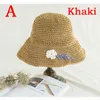 Chapeaux à large bord à la mode Version coréenne petite marguerite brodé chapeau de paille femmes été pliable pêcheur soleil plage