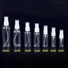 Portable Clear Travel Empty Spray Bottles 10ml 20ml 30ml 50ml 60ml 80ml 100ml Plastic PET Cosmetic Perfume Atomizer Vial DHL Free Shipp Qhih