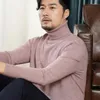 Erkek Sweaters Beyaz Yavurucu Sökü Kazak Erkekler Kış Sıcak Kalın Gevşek Büyük Boy Erkek Gezlenmiş Üst Külot Yüksek Yakalı Örgü 3xl