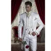 nouveaux hommes costumes blazers hommes blanc queue de pie broderie matin costume queues veste de haute qualité marié costume sur mesure costume formel sui242R