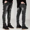 Hommes Jeans Hommes Cordon Taille Haute Desighner Jean Pantalon D'été Hommes Vêtements Biker Droite Denim Lavé Trou Pantalon Trouser225c