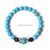 Beaded Mix Summer Style Tortoise Charms Turquoise Strand Armbanden Classic 8Mm Colorf Stone Elastic Friendship Bracelet Beac Dhgarden Dhiuy