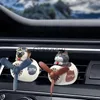 Car Air Freshener Car Air Freshener Cute Cartoon Cat Dog Auto Diffuser Rotating Propeller Auto Air Outlet Vent Fragrance Aromatherapy Deco x0720