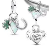 2023 الصيف الجديد في Clover Friend Friend Starry Series S925 Moon Heart Charm Beads تناسب الأصل Pandora Bracelet Diy Jewelry Free