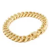 Mens Cuban Miami Link Armband 14K Guld fylld över solid 10 mm bred N137210W