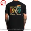 Mannen T-shirts Vintage Verontruste In 1969 Verjaardagscadeau Shirt Mannen Retro Gemaakt T-Shirt Aankomst Zomer Kleding Casual TeeShirt