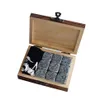 9 datorer Whisky Stones Ice Cubes Coolers Reusable Rocks Beverage Chilling For Scotch och Bourbon Drinking Gift Set294z