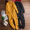 Spring and Autumn Male Denim Suit Jumpsuit HipHop Overalls jeans Suits Handsome Nine-point pants large size Costumes288g