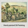 Arte em tela abstrata Encosta em Provence Pintura de Paul Cezanne Decoração moderna feita à mão para cozinha
