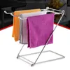 Stainless Steel Dishcloth Holder Towel Storage Rack Folding Rag Drying Rack Kitchen Shelf L230704