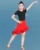 Vêtements de scène jupe latine pour enfants tenues de danse Salsa professionnelles salle de bal Tango Rumba concours robes vente haut