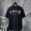 2023 Ch Moda Coração Camisa Masculina Designer Clássico Cromos Verão Marca Pescoço Manga Curta Carta Sânscrita Pulôver T-shirt Horseshoe Cross Pattern Tees