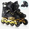 Inline Rolschaatsen Originele Roselle Inline Rolschaatsen Knipperend of niet Wielen Slalom Glijden FSK Volwassen Kinderschoenen Rolschaatsen Patines HKD230720