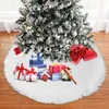 Christmas Decorations 90cm 122cm Tree Skirt Soft White Plush Fabric Xmas Bottom Decor Mat 2023 Merry Noel Apron