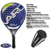 Raquettes de tennis Série de raquettes de padel de haute qualité Palas 3 couches en fibre de carbone Paddle EVA Face Beach Sac de raquette Vairo 360g 230719