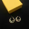 Designer Hoop Earrings Luxury Alphabet Jewelry Ladies Ear Studs Girls Jewellery Party Accessories With Box Casual Earring