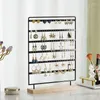 Jewelry Pouches 6-Tiers Earring Holder Earrings Display With Wood Stand Ear Stud Holders