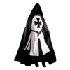 Mens Medieval Crusader Knights Templar Tunic Costumes Renascença Halloween Surcoat Warrior Black Plague Cloak Cosplay Top S-3XL Y3102