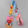 Corazones rojos Lindo Kawaii Correa para el cuello Llavero Cordón Tarjeta de identificación Titular de la insignia Llavero DIY Cuerda colgante Accesorios para teléfonos móviles L230619