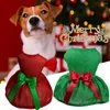 Vestuário para cães Pet Vestido de Natal Aperto abdominal Gravata borboleta Sem bolinhas Confortável Respirável Pograph Prop Poliéster Festival P