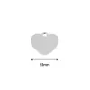 Charms Silver Color Mirror Polish Blank Heart Pendant Custom Tag Stainless Steel Metal Plate For Carving Whole 50pcs1286v