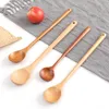 Spoons Long Honey Cooking Mixing Stirr Japanese Style Teaspoon Coffee Stirring Rod Handle Wood Spoon Home Kitchen Supplies