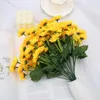 Fleurs décoratives fleur artificielle tournesol branche de mariage décoration de Table maison Arrangement Floral Po accessoires jardin