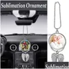 Christmas Decorations Ups Sublimation Wings Keychains Pendants Blanks Car Pendant Angel Wing Mirror Hanging Charm Ornaments Drop Del Dh0Bl