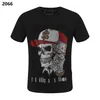 Novo estilo Phillip Plain Men T-Shirt designer PP Skull Diamond t-shirt Manga curta Dollar Brown bear Marca O-Neck alta qualidade Skulls Paris T-shirt PP camisa pólo pp10938